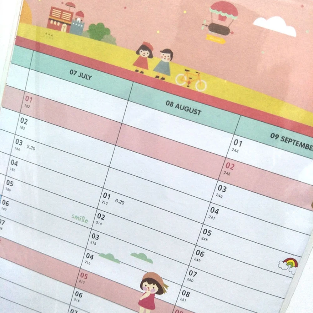 1 шт. красочные календари-наклейки год Ежемесячный день для планирования