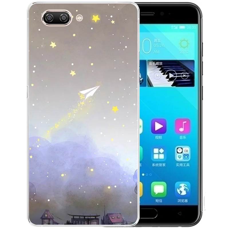 Мода Звездное небо телефон чехол для Gionee s10 случаях Мультфильм задняя крышка