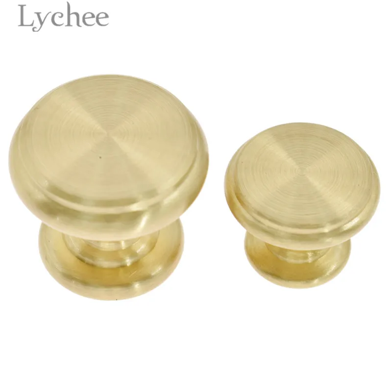 Lychee Life Твердые Латунные круглые ручки для шкафа ручка на ящики круглая товары