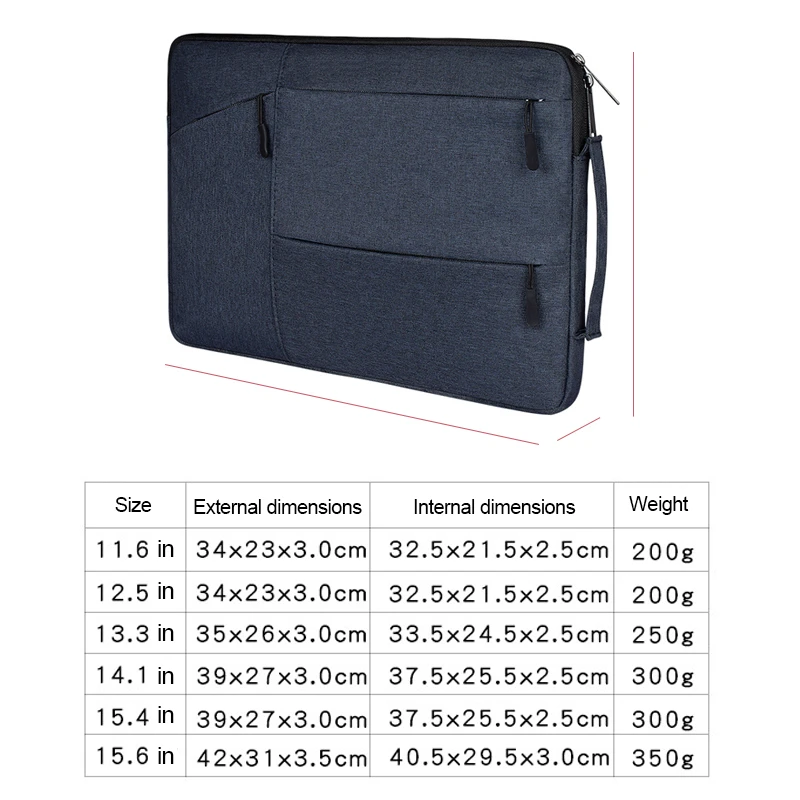 Универсальная сумка для планшета iPad Macbook Air Pro Retina 11 12 13 14 15 6 дюймов