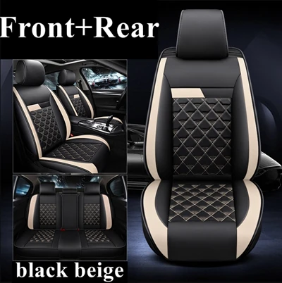 black beige standard Спереди и сзади сиденья набор для Renault Duster Latitude Clio Sandero Koleos Kadjar Logan талисман Espace Kangoo Лагуна Fluence - Название цвета: black beige standard