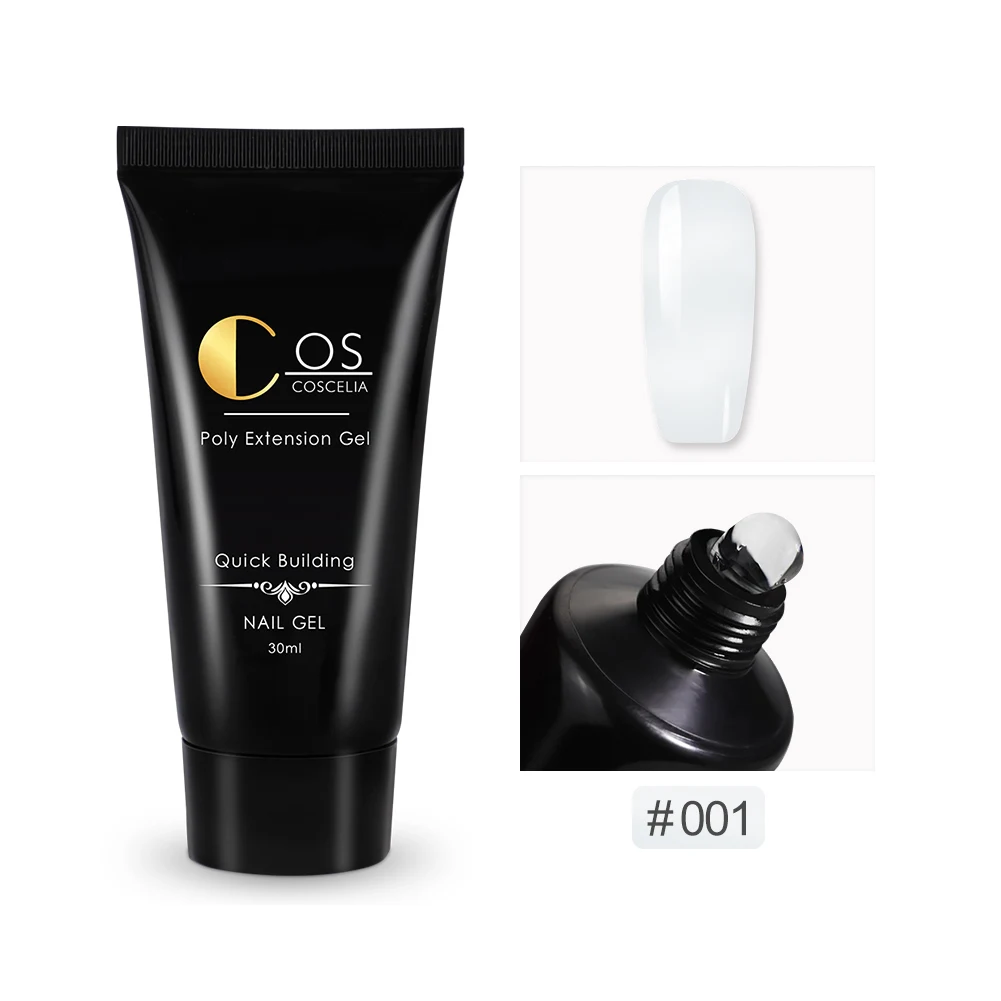 30ml Gel 01 COSCELIA лак для ногтей акриловый поли УФ-гель УФ-светодиодный Гель-лак для ногтей - Цвет: 30ml Gel 01