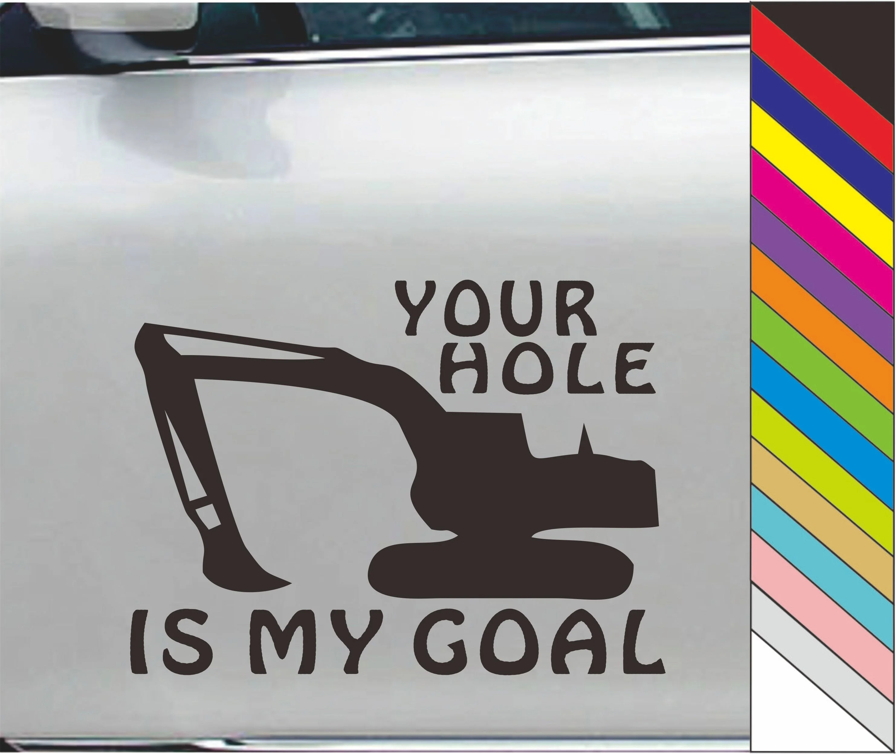 Виниловая наклейка с надписью Your Hole is My Goal 15 х11 см|Наклейки для творчества| |