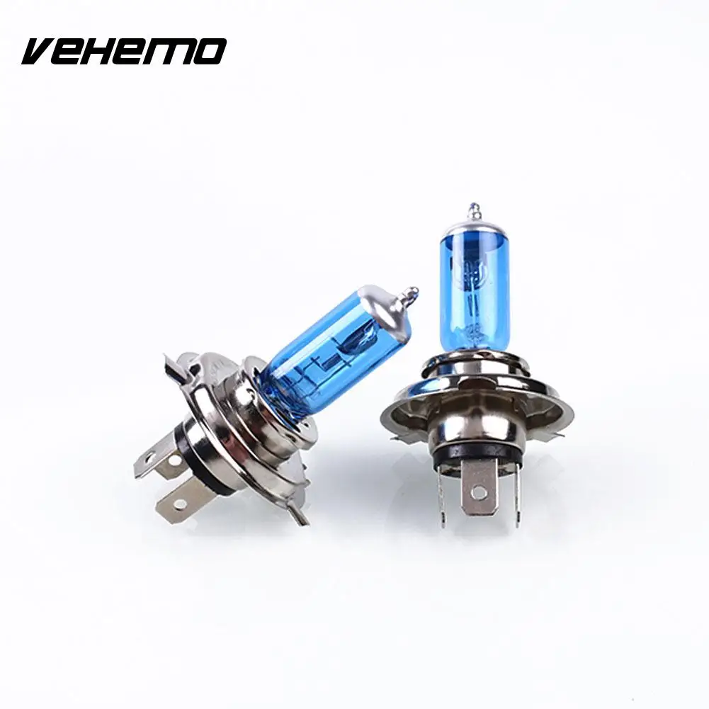 2 шт Белое стекло H4 12V 100W яркая белая 6000K лампа для фар