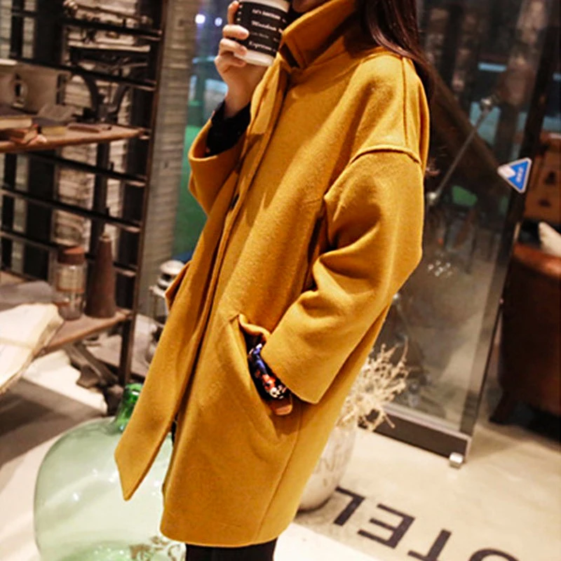 BEFORW зимнее Длинный рукав пальто женское мода корейский зимняя женский шерсть
