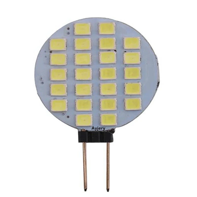 

100 PCS G4 LED Interior Lamps Halogen Replacement 3528 1210 24 SMD 12V Warm White / White Car RV Marine Camper Cabinet Light
