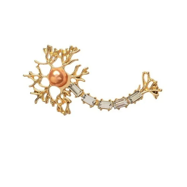 1 шт. креативная брошь для моделирования нервной ткани кристаллы медицинское