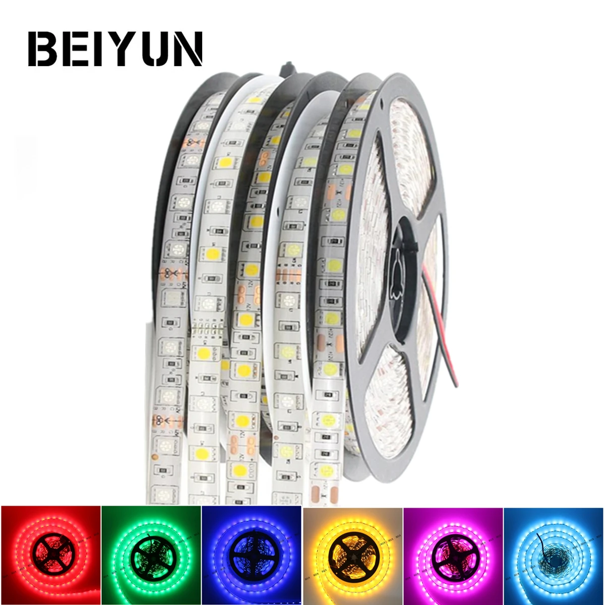1 рулон 5 М 5050 Светодиодные ленты свет DC 12 В RGB теплый белый праздник украшение