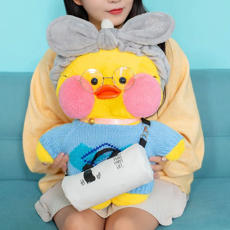 E 50 см Kawaii LaLafanfan кафе утка плюшевая игрушка милые животные Утка Мягкая кукла детские игрушки Рождественский подарок на день рождения для детей - Цвет: E