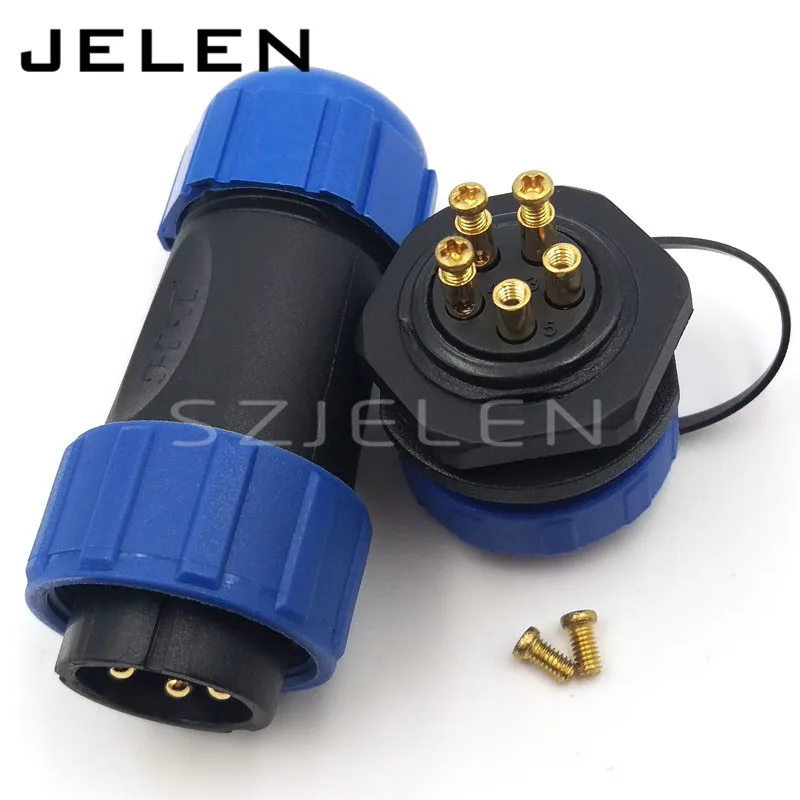 SP21 водонепроницаемый штекер и гнездо кабеля 5-контактный светодиодный разъем