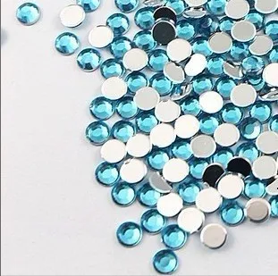 Free Shipping ! 1000pcs/ lot Top quality 5mm Turquoise flatback Acrylic Rhinestone gem for Cloth shoe decoration accessary | Дом и сад