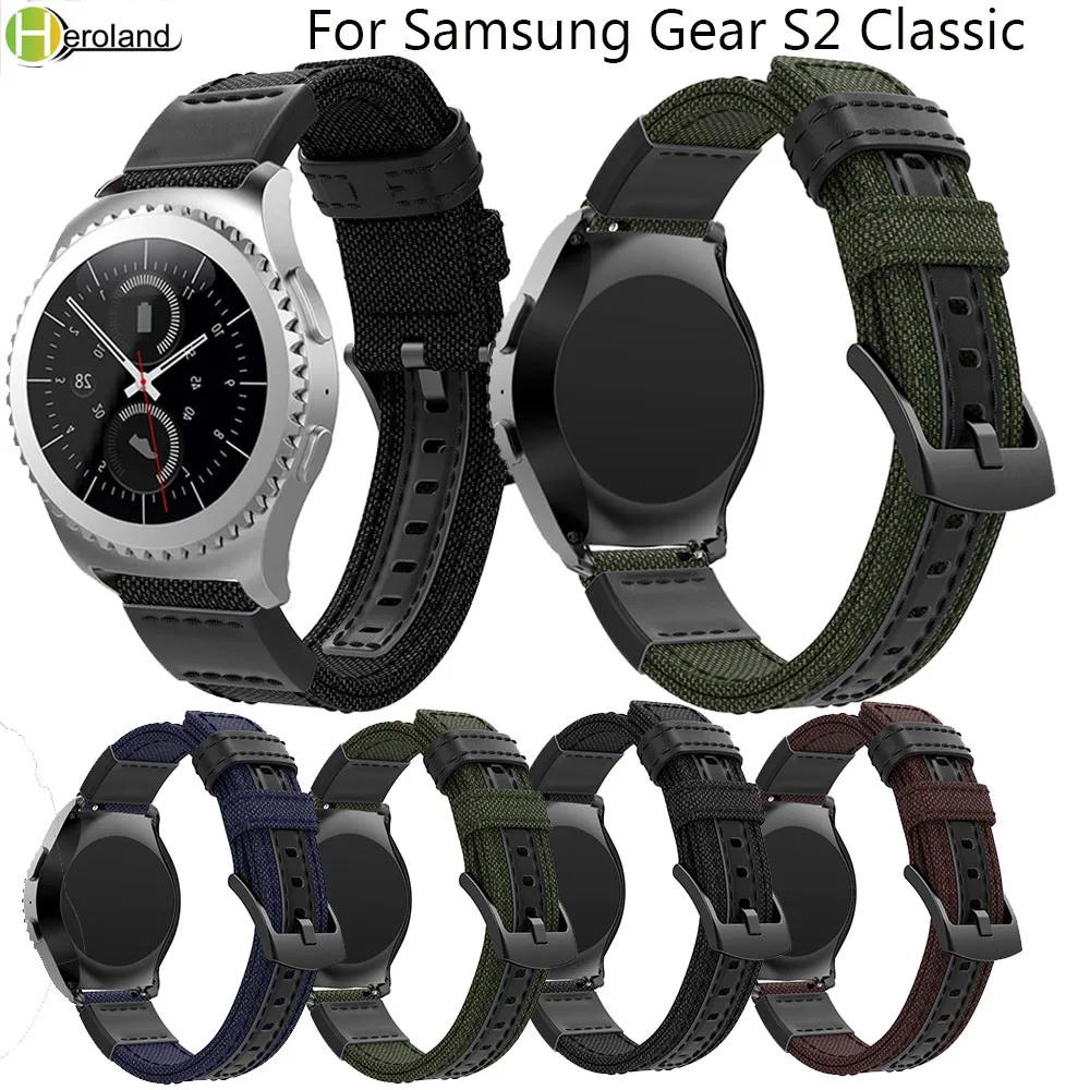 Ремешок нейлоновый для наручных часов модный спортивный браслет Samsung Gear S2 Classic 20