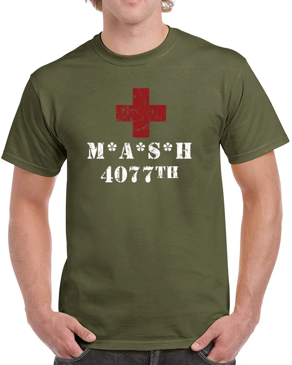 588 Mash Army Military Costume mens t-shirt funny tv show vintage retro new custom printed tshirt hip hop tee | Мужская одежда
