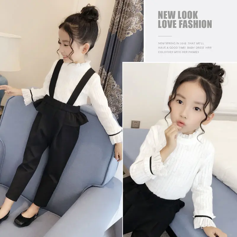 Пальто для девочек Новинка весна осень 2018 детская одежда белая классическая