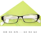 Женские очки для чтения большого размера, черныепрозрачные пластиковые очки из титана 0,25, 0,75, 1,0, 1,25, 1,75 .. 5,0 6,0