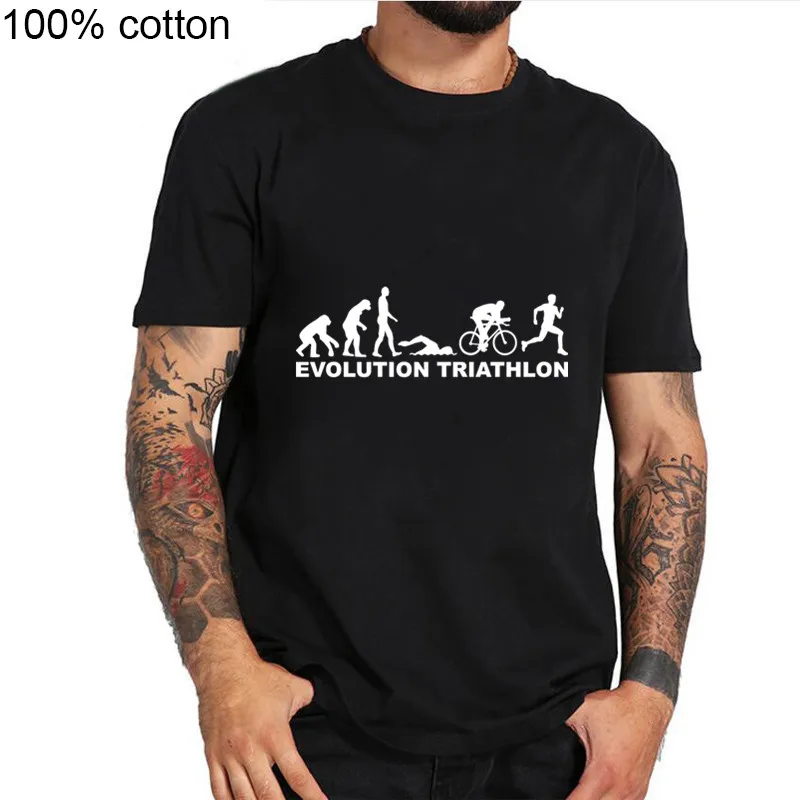 Лидер продаж футболка для триатлона Evolution мужской принт комиксы футболки