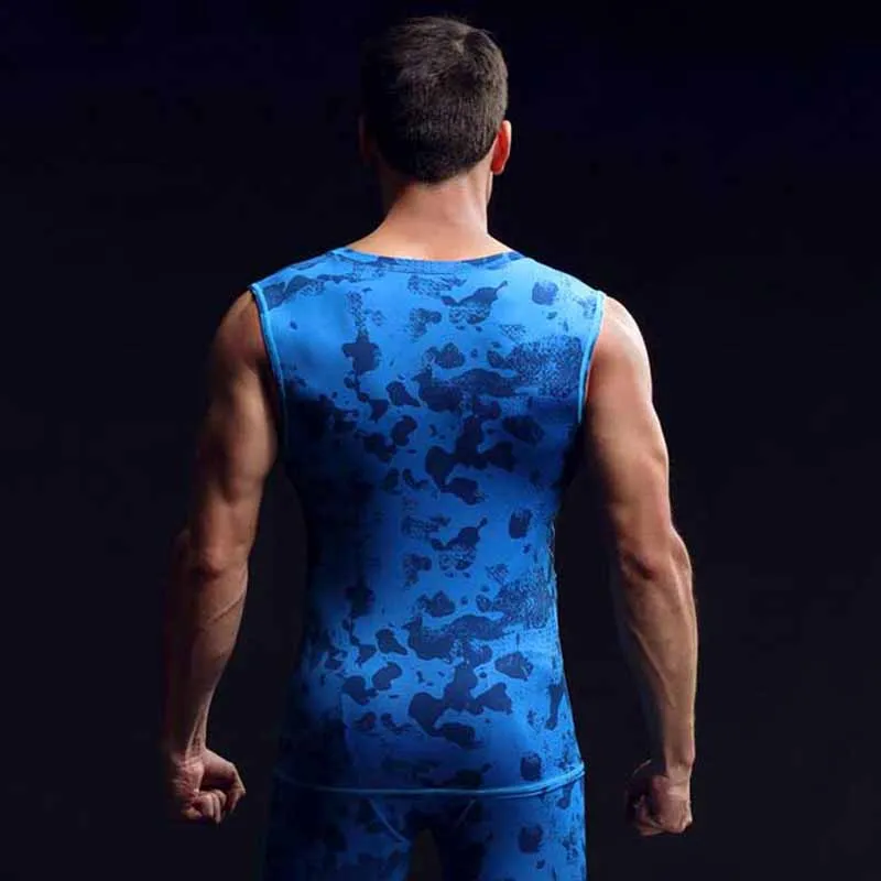 Мужская быстросохнущая майка для тренажерного зала компрессионная футболка топ