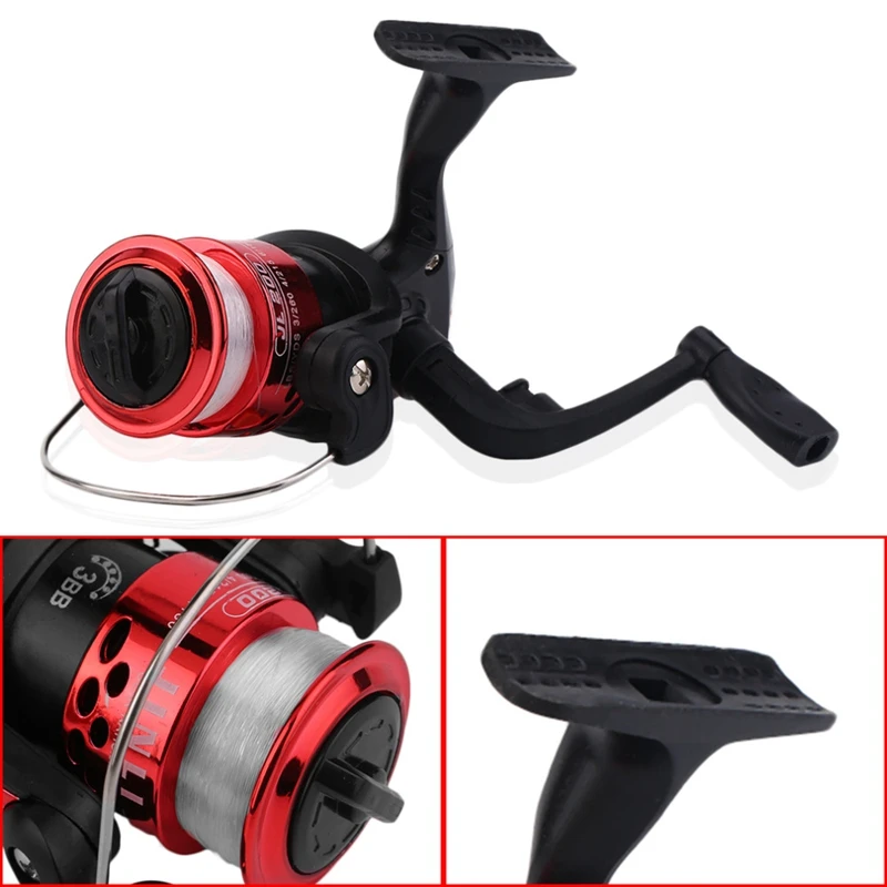 Yumoshi Red Jl200 Electroplating Fishing Reel Gear Ratio 5.1: 1 Spinning With Line Hot New Style | Спорт и развлечения