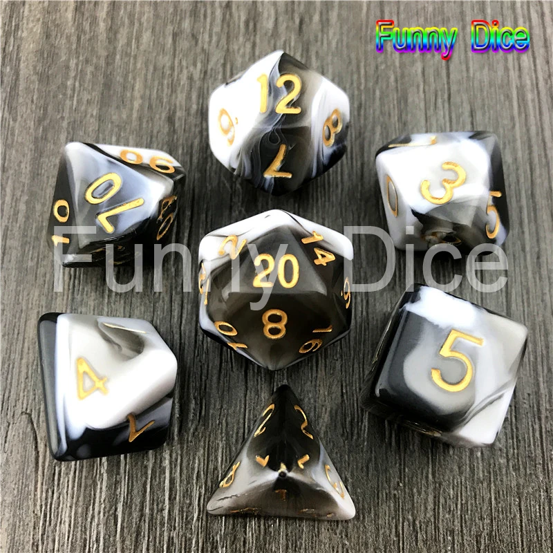 7 шт многогранная Туманность d4 d6 d8 d10 d12 d20 набор игровых кубиков для игры в Подземелья и Драконы Новинка