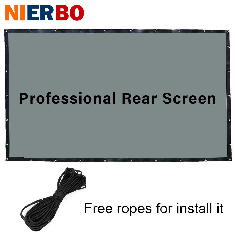 NIERBO Rear Projector Screen 72 to 300 Inches 16:9 4:3 Portable Commercial Foldable High Brightness Home Cinema | Электроника