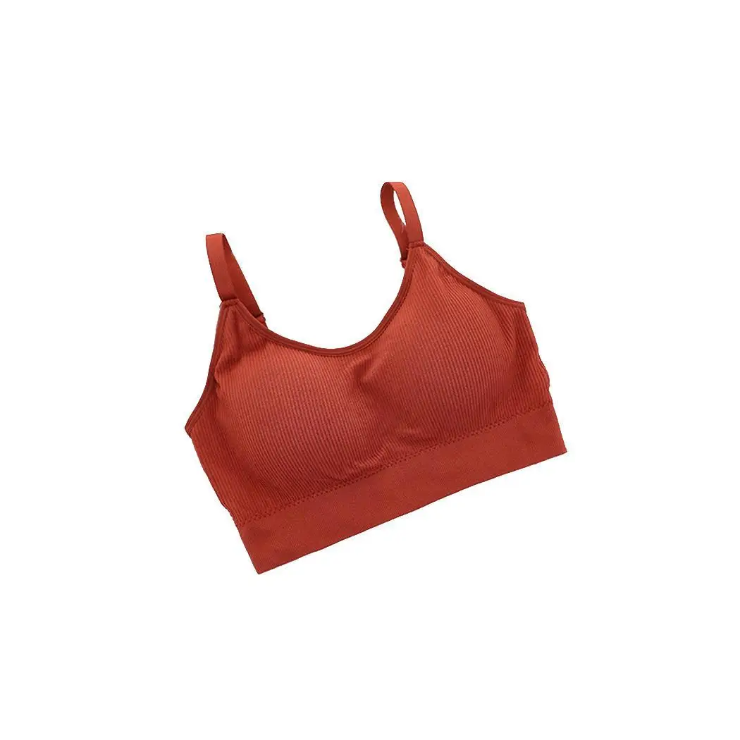Женский Повседневный Однотонный Регулируемый ремень без рукавов бюстгальтер Да
