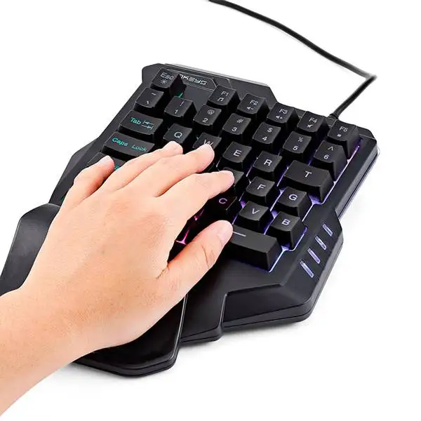 g30 1 6m wired gaming keypad with led backlight 35 keys one handed membrane keyboard for lolpubgcf free global shipping