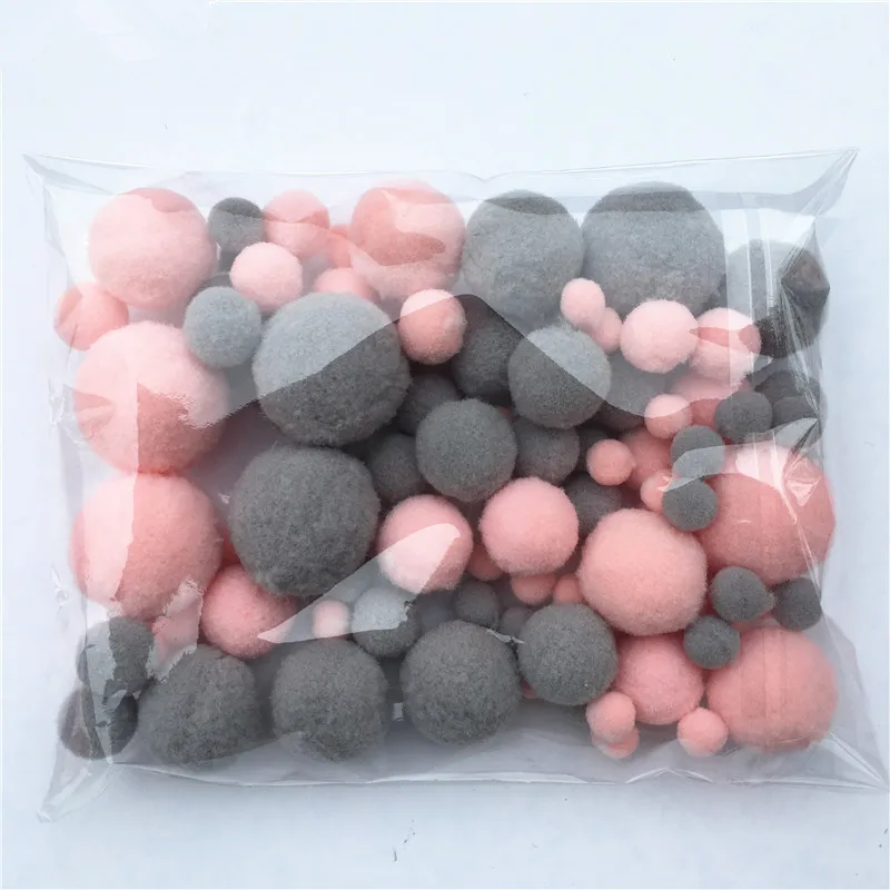 20 г/лот смешанные серые розовые цвета помпоны меховые поделки DIY мягкие свадебное