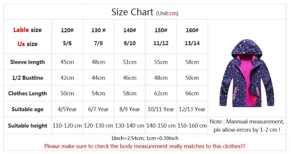 Girls Soft-shell Jacket 2021 spring autumn children kids jackets coats big girls windproof waterproof star jacket | Детская одежда и