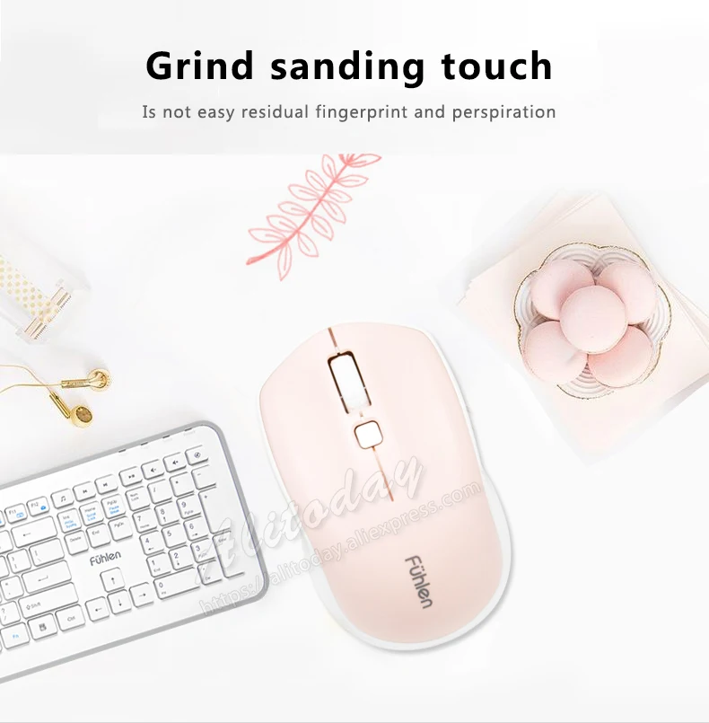 Беспроводная мышь Fuhlen M80 1600 dpi, бесшумная мышка компьютерная USB офисная мышь