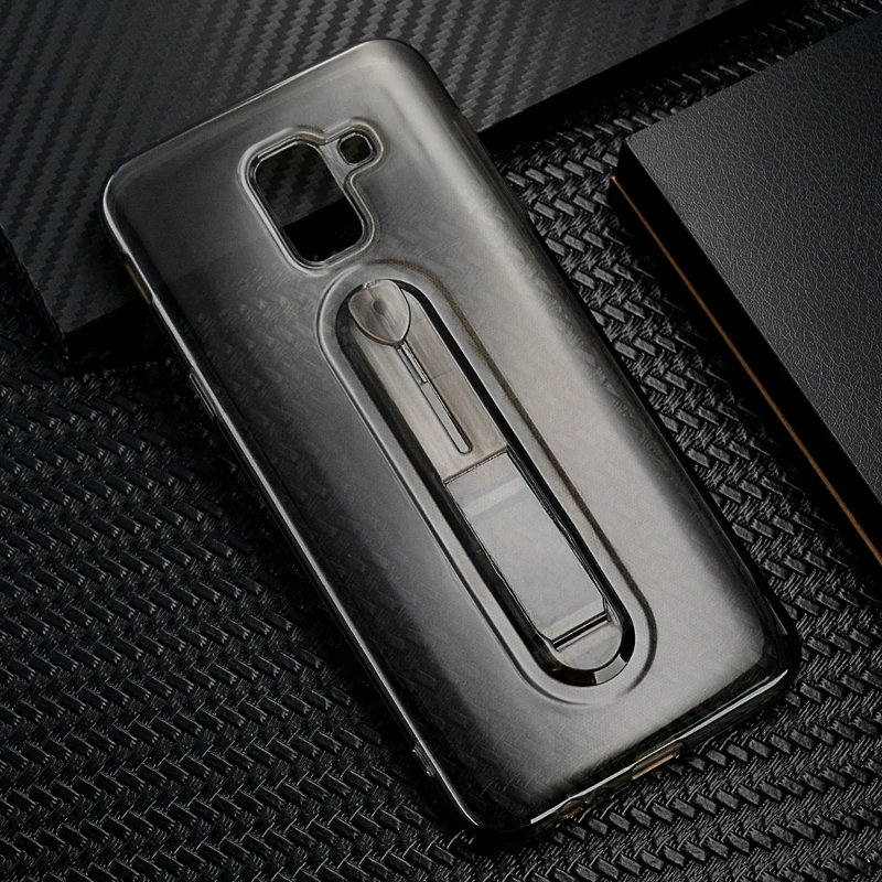 Прозрачный чехол из ТПУ с кольцом держателем для Samsung Galaxy J2 Pro J7 Duo J3 J4 J6 J8 2018 20