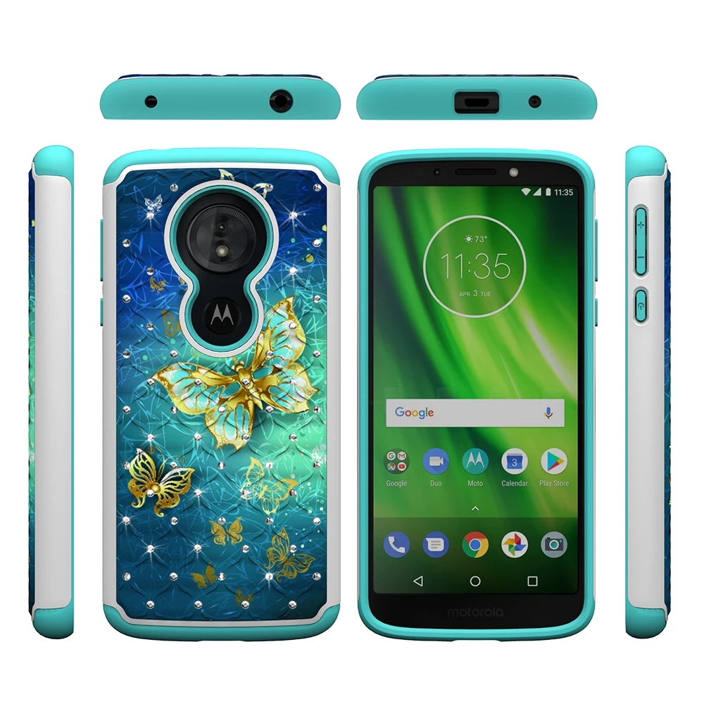 Сверхпрочный чехол для Motorola Moto Z3 E4 E5 G5 G6 G7 играть круиз Bling бабочка цветок силиконовый чехол для Google Pixel 3 XL
