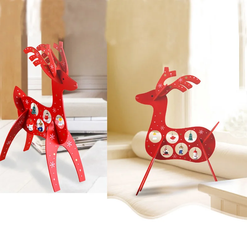 

Christmas Decorations Christmas Gift Wooden Christmas Deer Puzzle Art Showcase Craft Home Decoration Best Gift For Kids