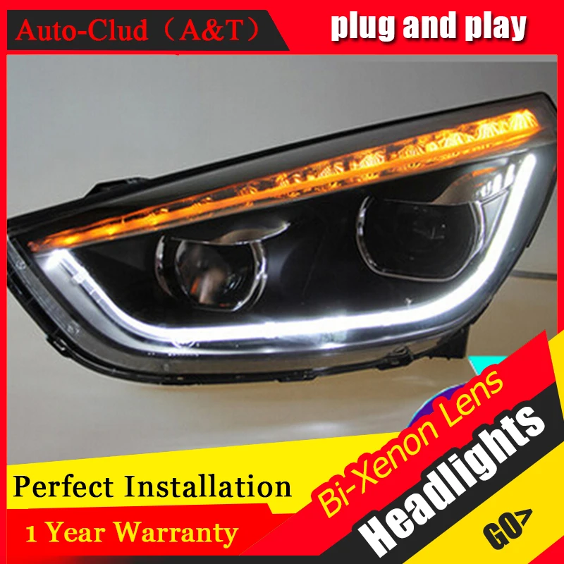 Авто Clud 2010-2013 для Hyundai ix35 головной светильник s автомобильный Стайлинг H7 ксенон HID
