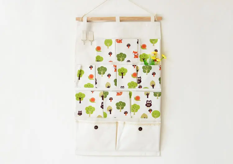 11 стилей в полоску горошек Цветочная стена ткань хлопок 13 карманов подвесной