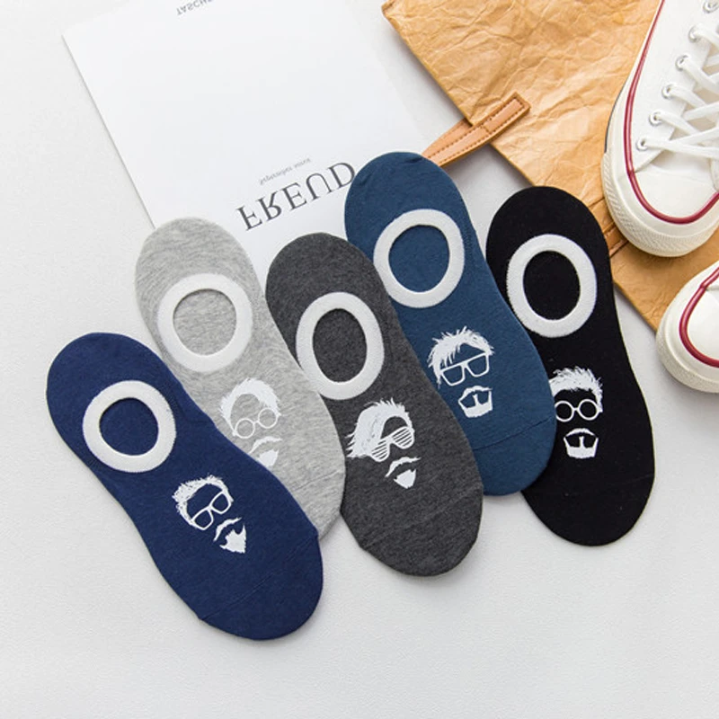 5 парт/Лот Новые летние женские Веселые носки без шоу невидимые тапочки