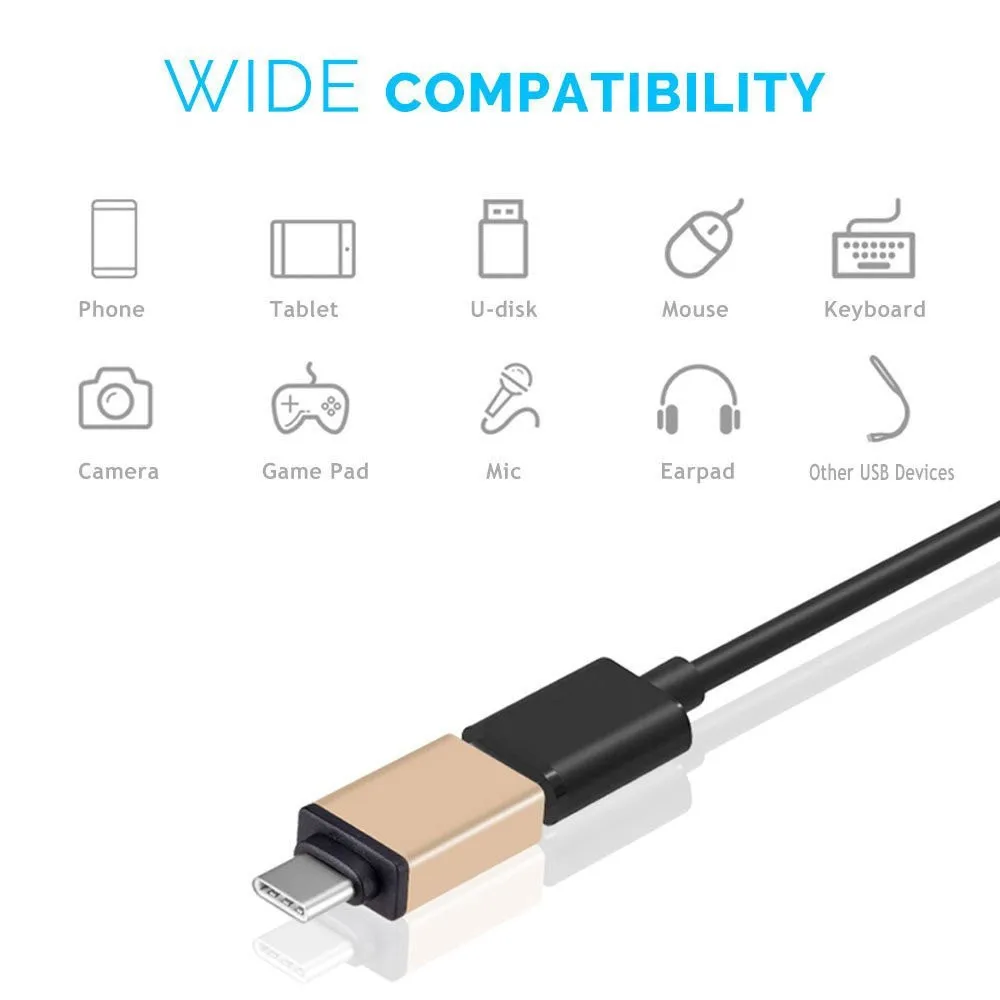2в1 Тип C к USB OTG адаптер + Type-C Micro для Xiaomi Huawei Lenovo Zuk Z2 Pro Leeco Le 2 3 аксессуары черный |