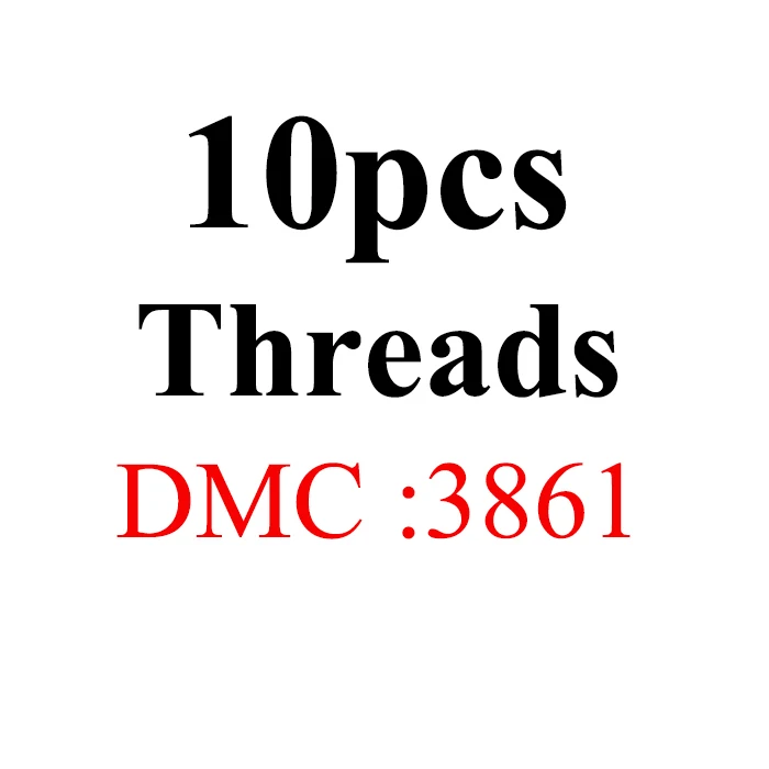 Snowlover, рукоделие ремесел 10 шт./лот 1,2 м Multicolors вариант DMC3849-ECRU вышивки крестом хлопчатобумажные Швейные Мотки Вышивка Нитью - Цвет: 1.2mthread-DMC3861