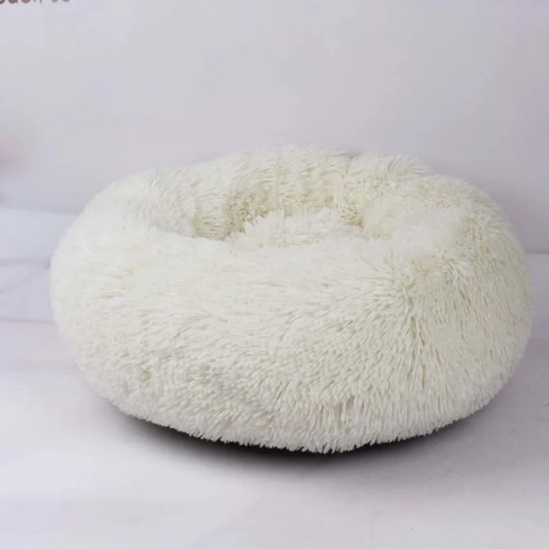 Лохматый искусственный мех пончик Cuddler круглый теплый плюшевый внутренний домик для кошек собачья кровать для лагер собак Водонепроницаемость 80 см 100 см