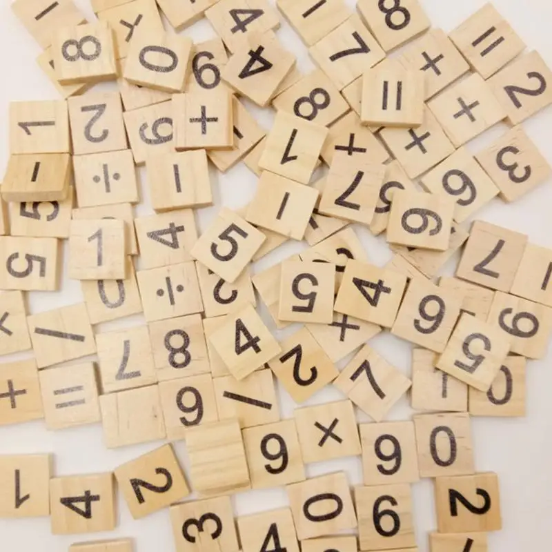 100 шт. набор букв слово Скрапбукинг Scrabble цифры и алфавит плитка деревянная