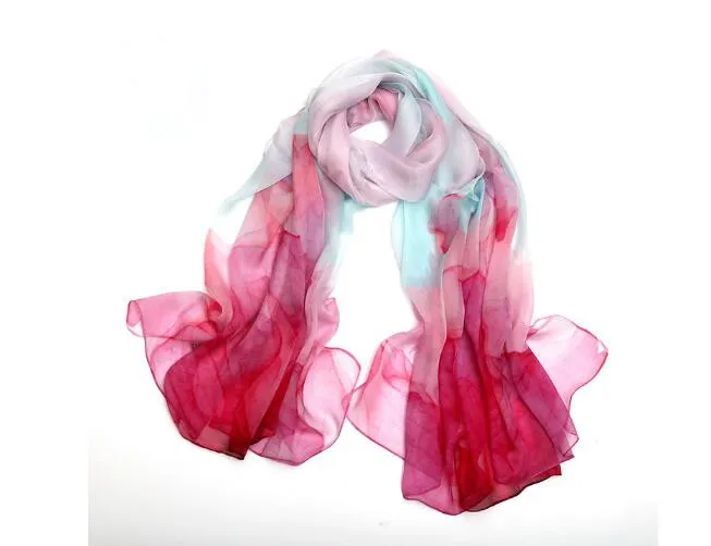 

2018 New style women summer flora print silk scarf soft wraps high quality