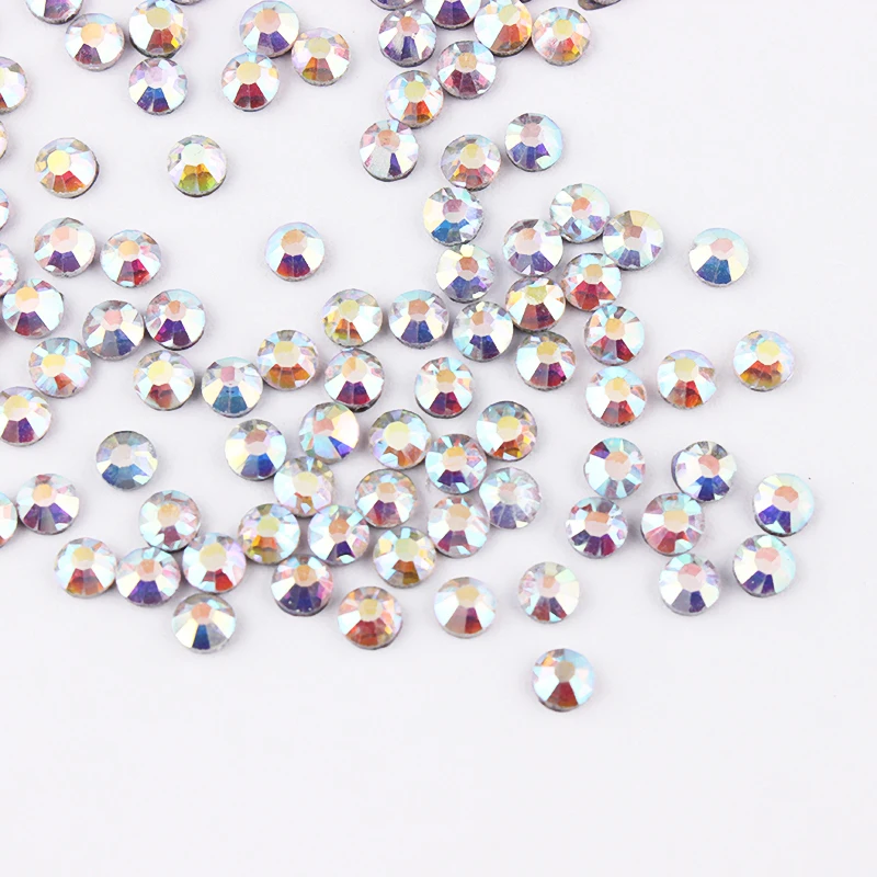 Стразы для горячей фиксации Crystal AB SS6 SS30 DMC стразы с плоской задней поверхностью