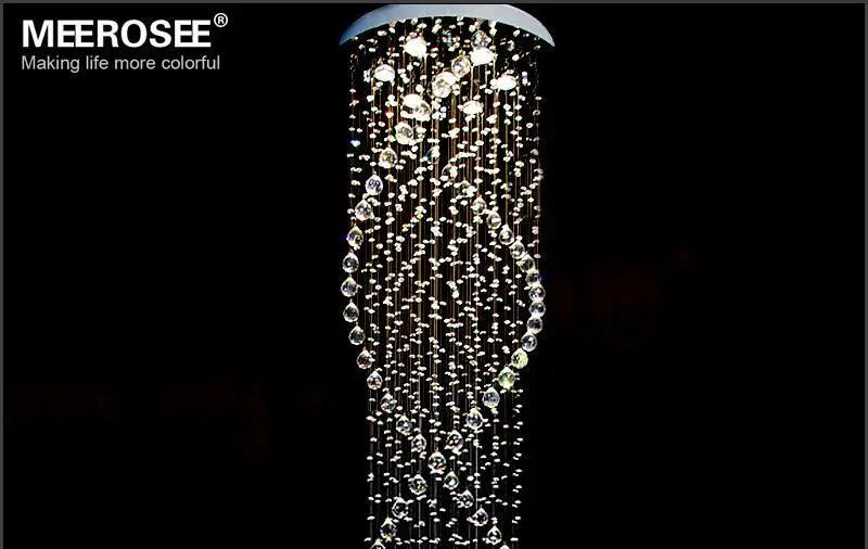 Длинный дизайнерский Хрустальный потолочный светильник спиральные люстры лампа