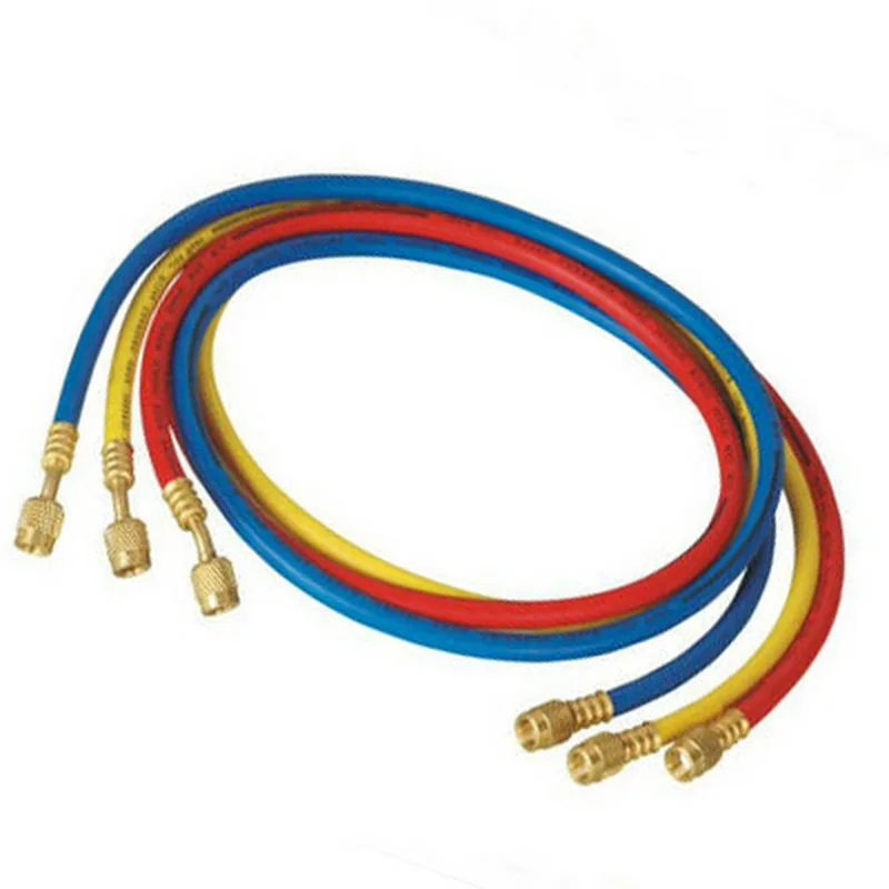 Шланг SAE для зарядки хладагента трех цветов сопротивление давлению 1/4 дюйма HVAC