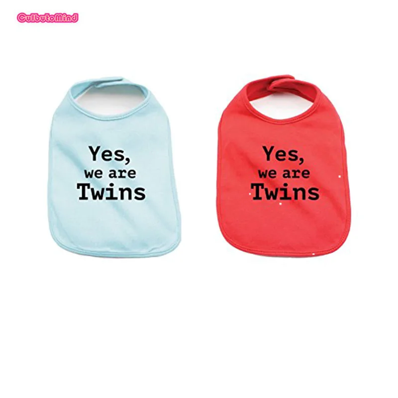 Culbutomind Детский костюм Yes We Are Twins унисекс хлопок мягкий двойной комплект для новорожденных - Цвет: we are twins bl red