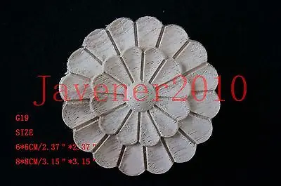 G19 8x8 см деревянный резной круглый Onlay аппликация Неокрашенная рамка дверь