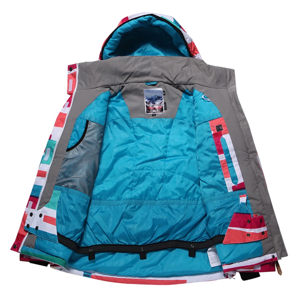 GSOU зимняя Лыжная куртка для женщин ветрозащитные пальто сноубординга