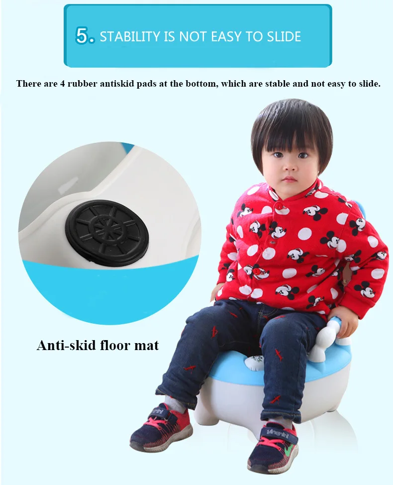 Baby Pot For Children Boys Potty Toilet Seat Baby Potty Training Girls Portable Toilet Bedpan Comfortable Backrest Cartoon Pots