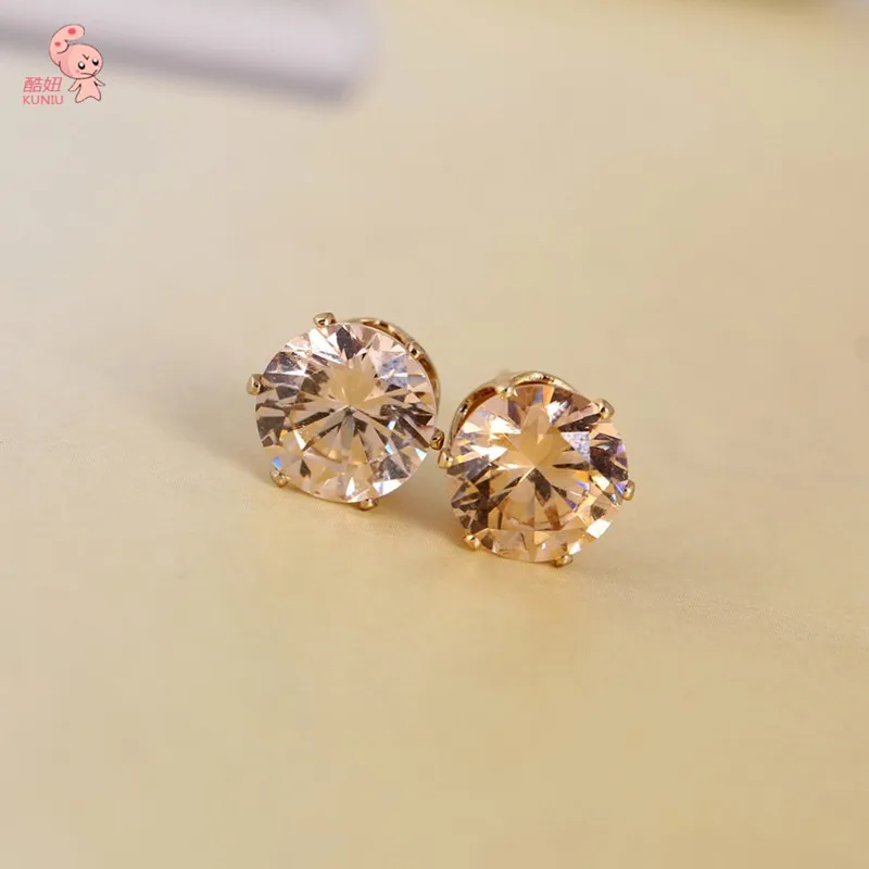 Женские круглые серьги гвоздики с кристаллами|cz stud earrings|fashion earringsstud earrings |