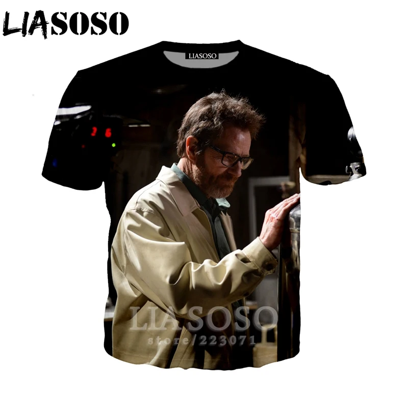 LIASOSO Летний Новый мужской женский модный свитшот 3D принт сериал Breaking Bad футболка с