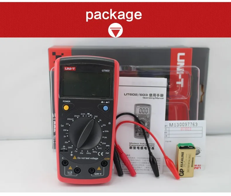 UNI-T UT603 современное сопротивление индуктивности Измеритель Емкости тест ers LCR метр конденсаторы Омметр w hFE Тест